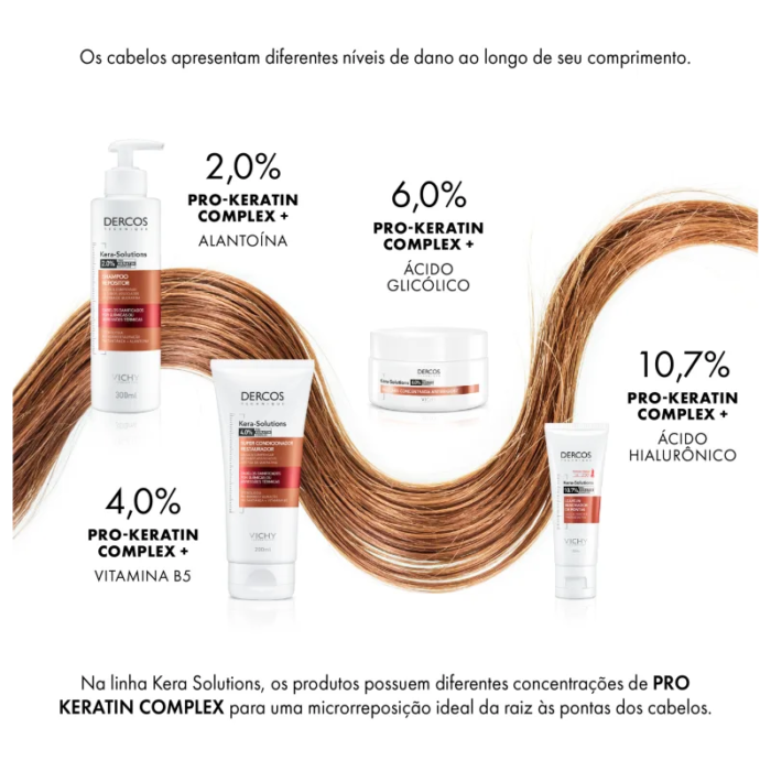 DERCOS DERCOS – KERA-SOLUTIONS MÁSCARA CONCENTRADA ANTIRRIGIDEZ – CABELOS DANIFICADOS - Image 5